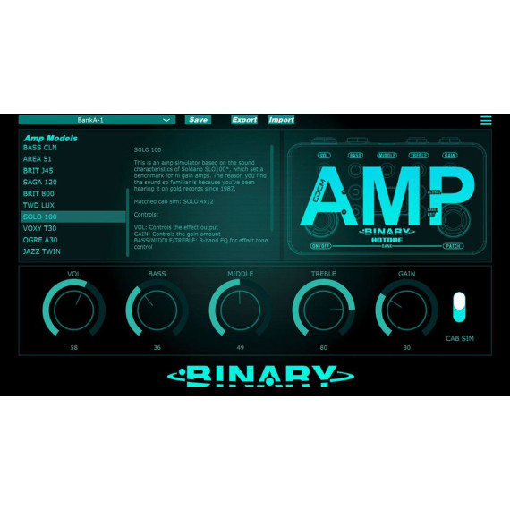 Hotone Binary Amp Simulator